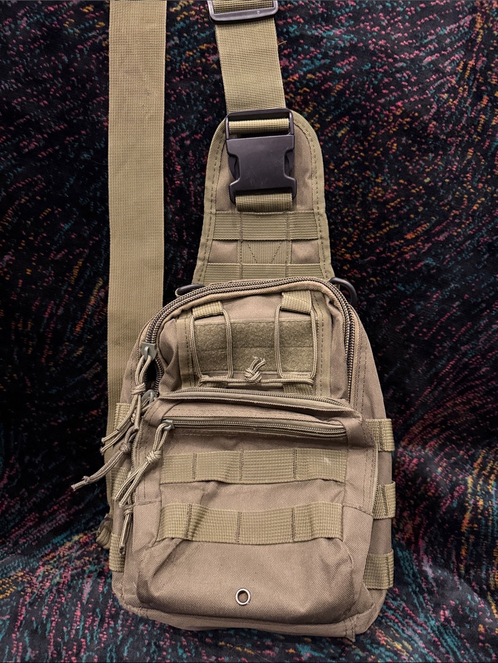 Men's Tactical Sling Belt Bag in Olive